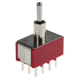 RS PRO Toggle Switch PCB Mount On-On-On 4PDT Through Hole Terminal 20 V dc 112 V ac 734-7012