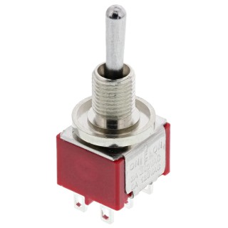 RS PRO Panel Mount Toggle Switch On-Off-On DPDT 5A 26 V dc 250 V ac Chrome Plated Brass Actuator 734-7047
