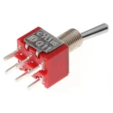 RS PRO PCB Mount Toggle Switch ON-(ON) DPDT Through Hole Terminal 26 V dc 112 V ac 734-7034