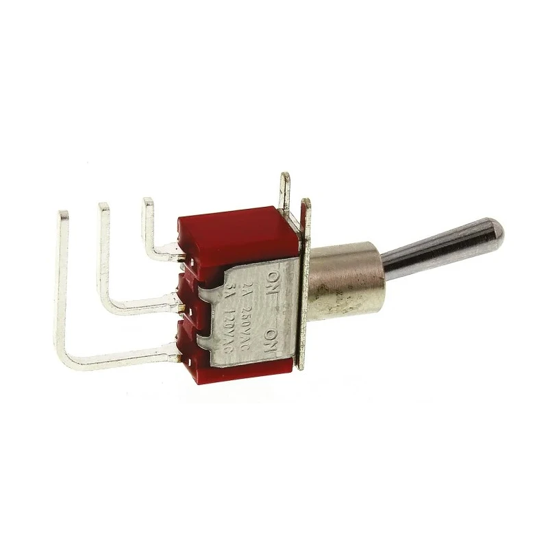 RS PRO Toggle Switch PCB Mount On-On SPDT Through Hole Terminal 26 V dc 112 V ac 734-7072