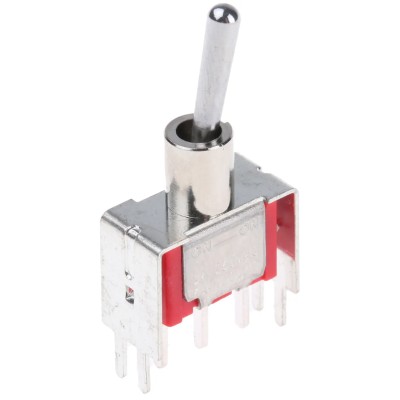 RS PRO Toggle Switch PCB Mount On-On SPDT Through Hole Terminal 26 V dc 112 V ac 7347084P