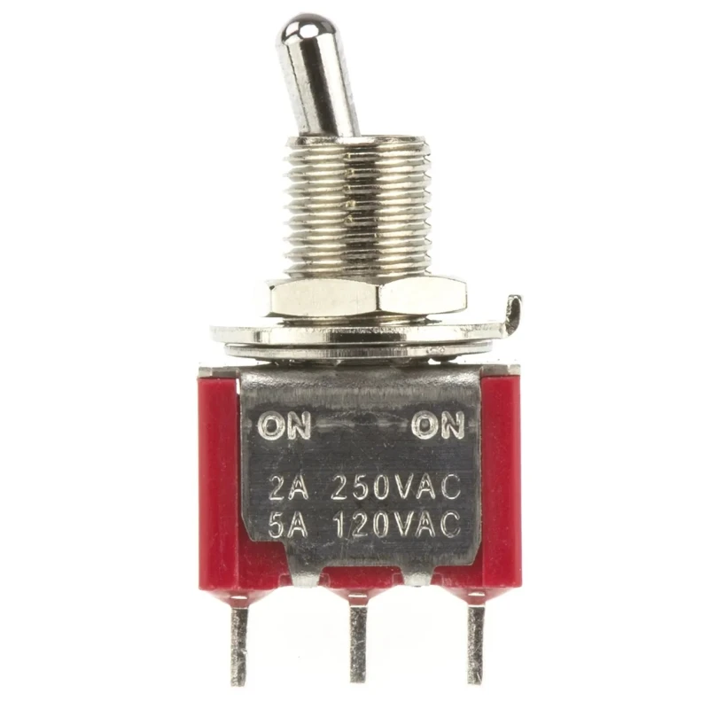 RS PRO Toggle Switch Panel Mount On-On SPDT Solder Terminal 26 V dc 112 V ac 7347097P