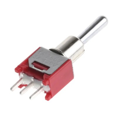 RS PRO Toggle Switch PCB Mount On-Off-On SPDT Through Hole Terminal 24 V dc 240 V ac 734-7224
