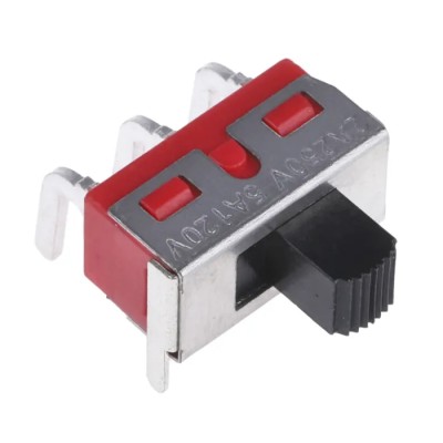 RS PRO PCB Slide Switch SPDT Latching 5A 28V DC Silver Plated Brass 734-7296