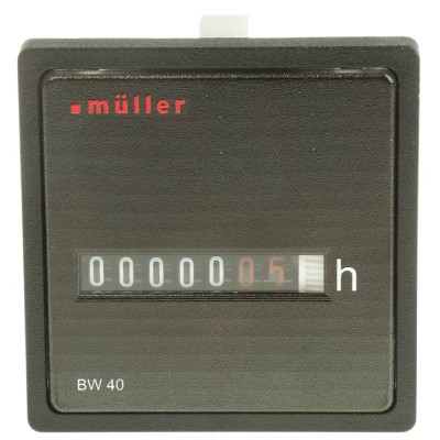 Muller 6 Digit Motor Driven Counter, No Reset, 4.4mm Digit Height, 24V, 60Hz BW40