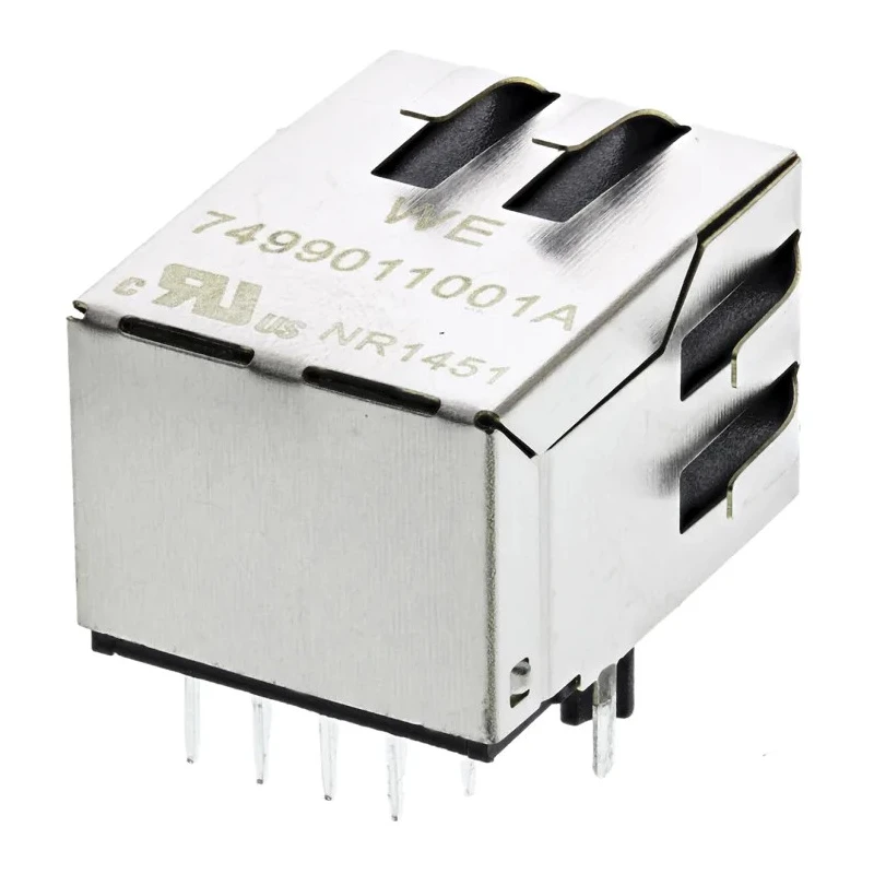 Wurth Elektronik Shielded Female RJ45 Magnetic Jack Connector PCB Mount 1 Port RJ45 