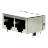 Wurth Elektronik WR-MJ Series RJ45 Connector Female, PCB Mount, Cat5e Shielded Right Angle 2 Port 2 Way RJ45
