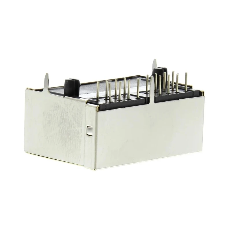 Wurth Elektronik WR-MJ Series RJ45 Connector Female, PCB Mount, Cat5e Shielded Right Angle 2 Port 2 Way RJ45