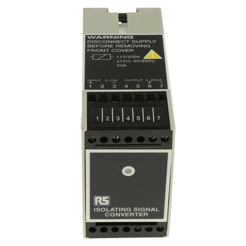RS PRO Signal Conditioner Voltage Input Current Output 230V AC 24V AC Supply 629-522