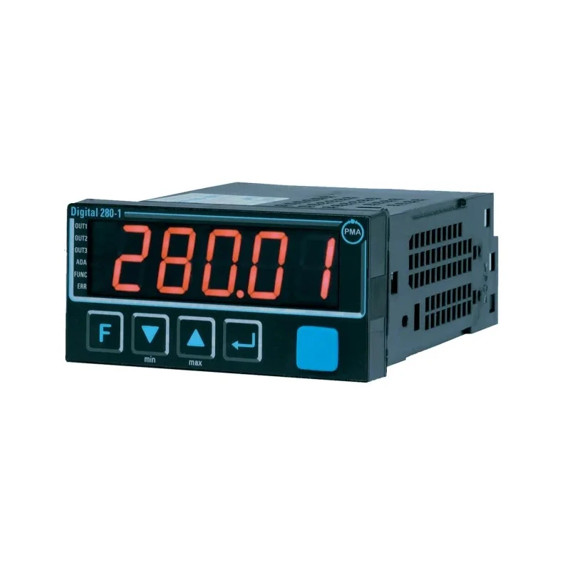 P.M.A Digital 280-1 Panel Temperature Indicator 3 Input, 3 Output 0/2 to 10 V, Relay, Logic, Analogue D280-110-0000D-000
