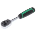 STAHLWILLE 1/4 in Ratchet with Ratchet Handle, 117mm Overall Length, Alloy Steel Chrome Finish 415-2K 11111010