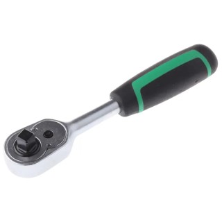 STAHLWILLE 1/4 in Ratchet with Ratchet Handle, 117mm Overall Length, Alloy Steel Chrome Finish 415-2K 11111010