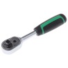 STAHLWILLE 1/4 in Ratchet with Ratchet Handle, 117mm Overall Length, Alloy Steel Chrome Finish 415-2K 11111010