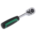 STAHLWILLE 1/4 in Ratchet with Ratchet Handle, 117mm Overall Length, Alloy Steel Chrome Finish 415-2K 11111010
