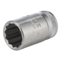 STAHLWILLE 3/8 in Drive 13 mm 12 Point Square Chrome Plated Steel Socket 30mm Overall Length 02010013