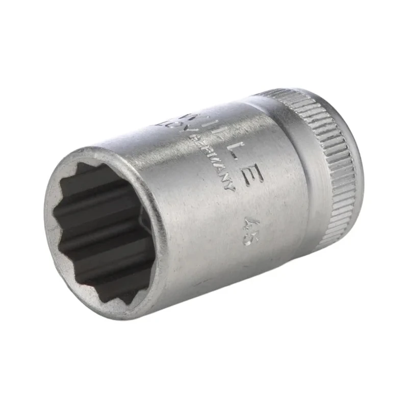 STAHLWILLE 3/8 in Drive 13 mm 12 Point Square Chrome Plated Steel Socket 30mm Overall Length 02010013