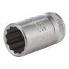 STAHLWILLE 3/8 in Drive 13 mm 12 Point Square Chrome Plated Steel Socket 30mm Overall Length 02010013