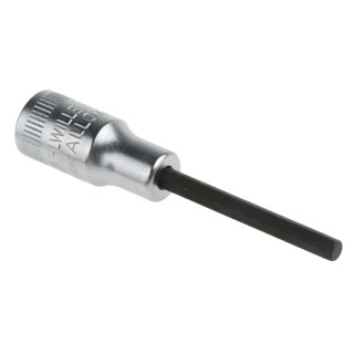 STAHLWILLE 1/4 in Drive Bit Square Chrome Alloy Steel Socket 30mm Overall Length 01050003