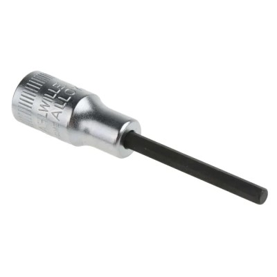STAHLWILLE 1/4 in Drive Bit Square Chrome Alloy Steel Socket 30mm Overall Length 01050003