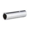 STAHLWILLE 1/4 in Drive 3/8 in 12 Point Square Chrome Plated Steel Deep Socket 50mm Length 01640024