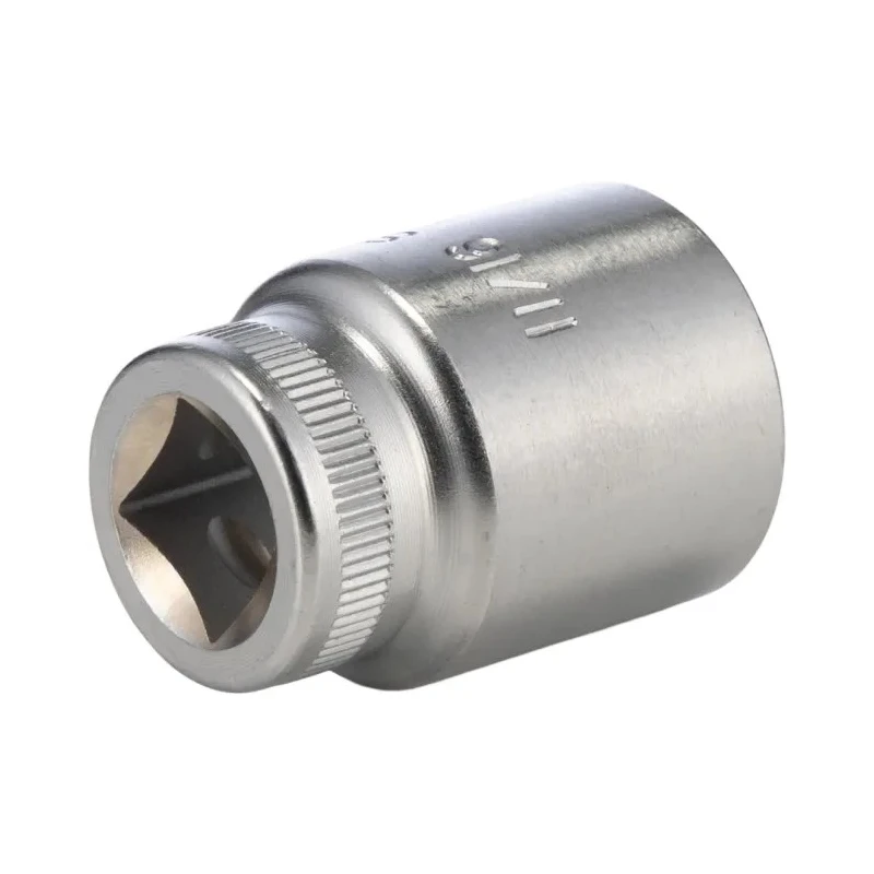 STAHLWILLE 3/8 in Drive 11/16 in 12 Point Square Chrome Plated Steel Socket 32mm Overall Length 02410038