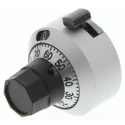 Bourns Chrome Satin Dial Potentiometer Knob 22.2 mm Diameter 21.3 mm Height for 6.35 mm Circular Shaft H-22-6A