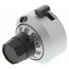 Bourns Chrome Satin Dial Potentiometer Knob 22.2 mm Diameter 21.3 mm Height for 6.35 mm Circular Shaft H-22-6A