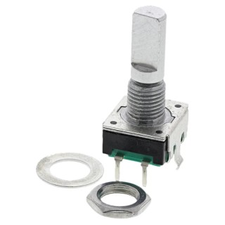 Bourns 24 ppr Pulse Incremental Mechanical Rotary Encoder with 6 mm Flat Shaft, Not Indexed, Through Hole PEC11R-4020F-S0024