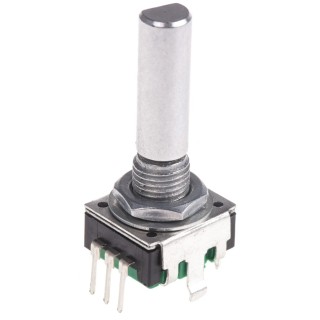 Bourns 24 Pulses Per Revolution Pulse Incremental Mechanical Rotary Encoder with 6 mm Flat Shaft, Through PEC11R-4225F-S0024