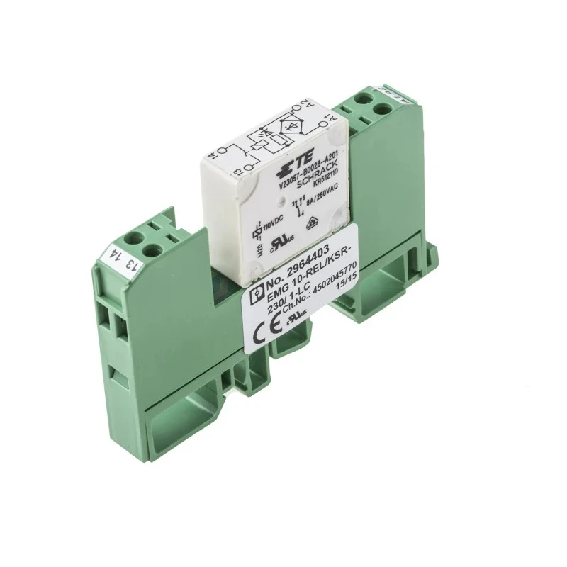 Phoenix Contact Electromechanical Interface Relay EMG 10-REL/KSR-230/1-LC, DIN Rail Mount, 230V DC Coil, SPST 2964403