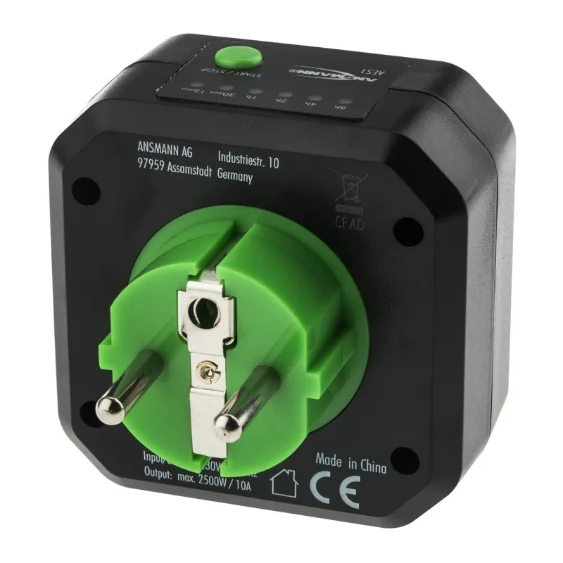 Ansmann AES1 Digital Plug In Timer 230V Digital Display Energy Saving Indoor Use AES1