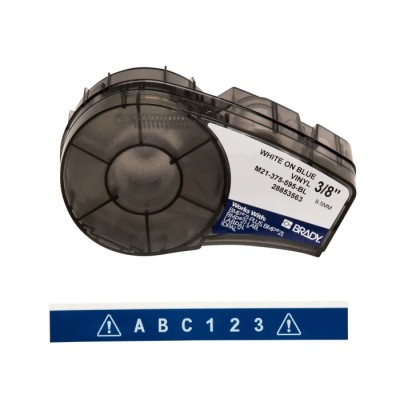 Brady White on White Blue Label Printer Tape 9.53 mm Width, 6.4 m Length M21-375-595-BL