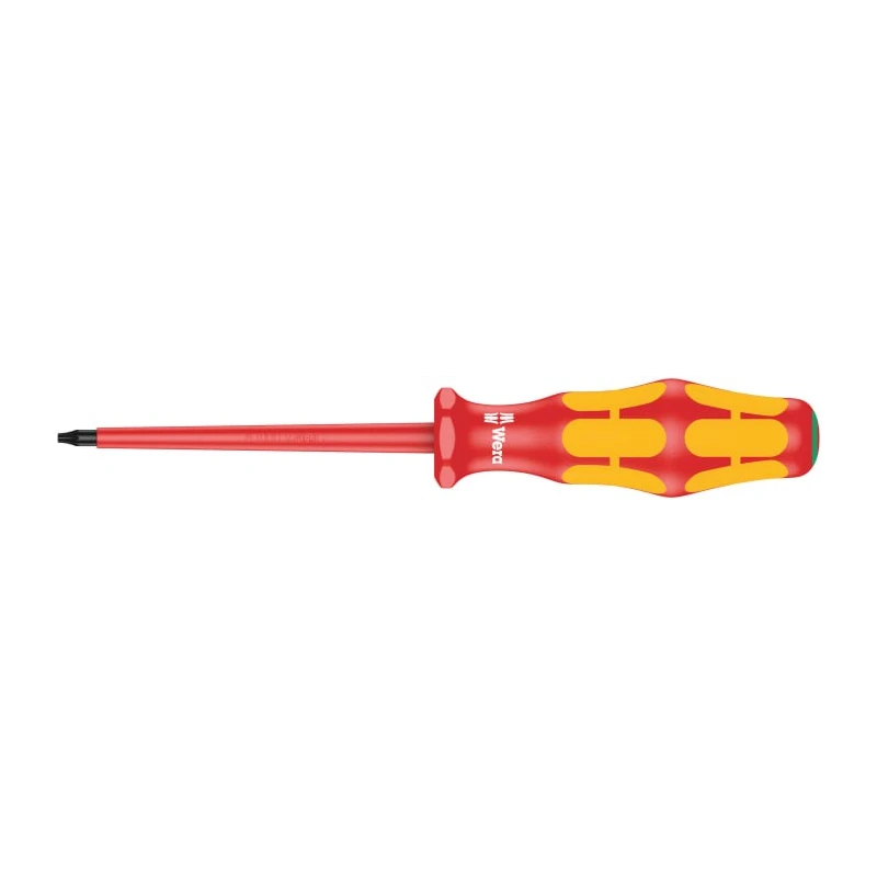 Wera Insulated Screwdriver, T7 Tip, 80 mm Blade, Bi-Material Handle, VDE/1000V Approved, 161 mm Overall Length 05006183001