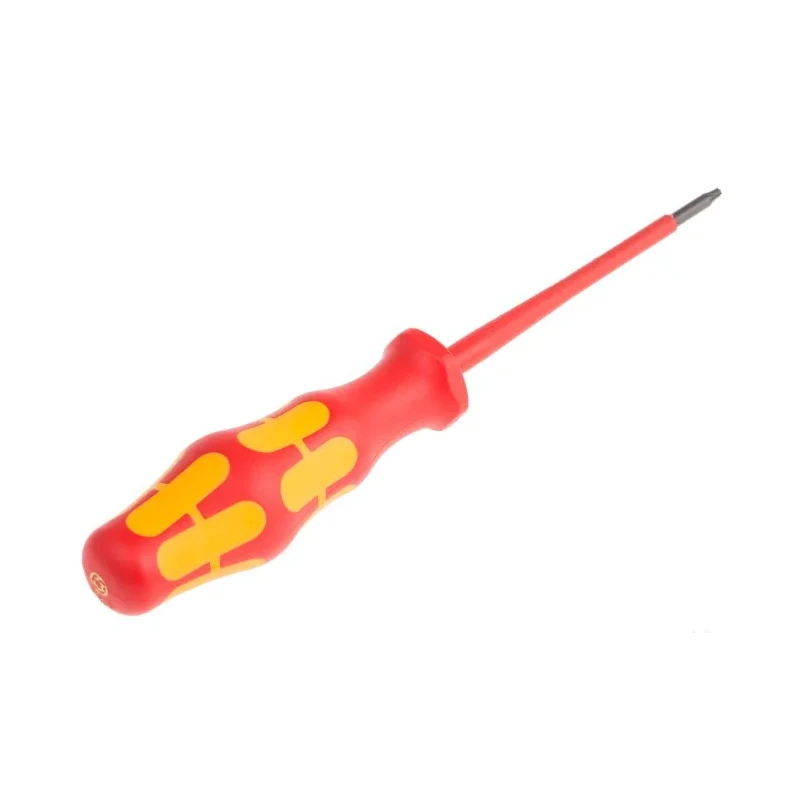 Wera Insulated Screwdriver, T7 Tip, 80 mm Blade, Bi-Material Handle, VDE/1000V Approved, 161 mm Overall Length 05006183001