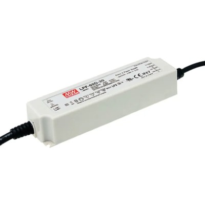 MEAN WELL IP67 Dimmable 5 Output LED Driver 48V 60W 1.25A 1 to 10 V PWM Resistance 