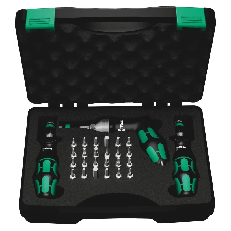 Wera Torque Screwdriver Set Hexagon, Hex-Plus, Torx, Torx Plus, 0.3 to 6 Nm, 1/4 in Drive 05074739001