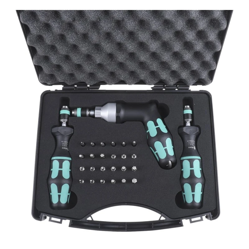 Wera Torque Screwdriver Set Hexagon, Hex-Plus, Torx, Torx Plus, 0.3 to 6 Nm, 1/4 in Drive 05074739001
