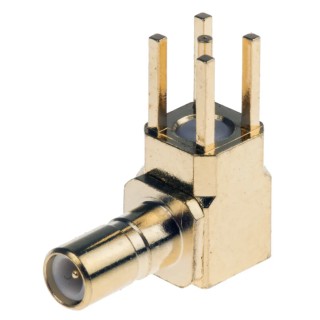 RS PRO Coaxial Connector PCB Female SSMB, 50 Ω, Right Angle Body 738-5822