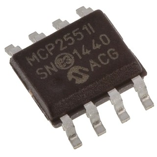 Microchip CAN Transceiver 1 Mbps, ISO 11898 Interface, 8-Pin SOIC MCP2551-I/SN