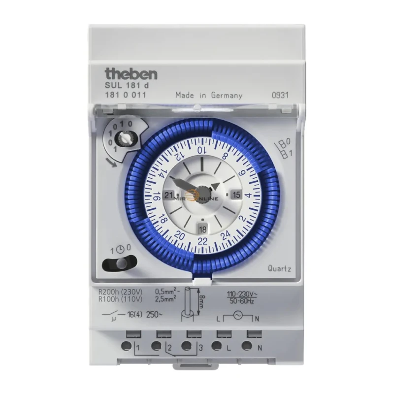 Theben Analogue DIN Rail Time Switch 230V ac SUL 181 d
