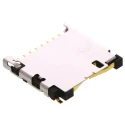 Hirose MicroSD Memory Card Connector 8 Contacts Female Right Angle Surface Mount Push-Push Solder DM3D-SF