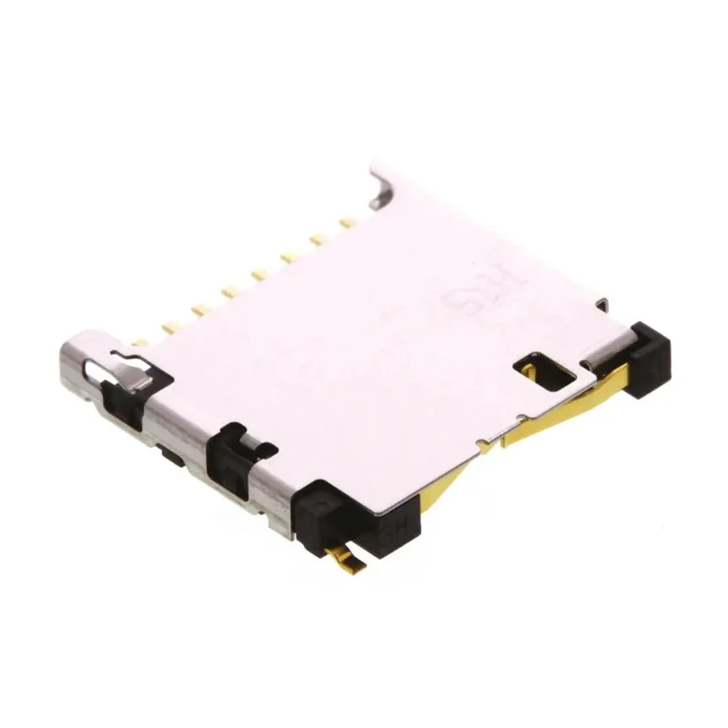 Hirose MicroSD Memory Card Connector 8 Contacts Female Right Angle Surface Mount Push-Push Solder DM3D-SF