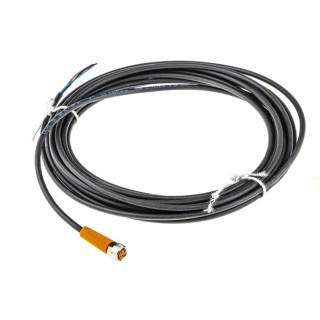 ifm electronic Sensor Actuator Cable Female 3-way Straight Connector Thermoplastic Polyurethane Jacket Orange 5m EVC142