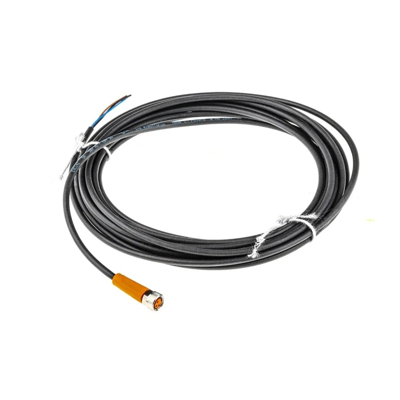 ifm electronic Sensor Actuator Cable Female 3-way Straight Connector Thermoplastic Polyurethane Jacket Orange 5m EVC142