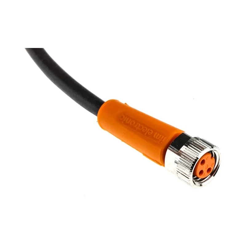 ifm electronic Sensor Actuator Cable Female 3-way Straight Connector Thermoplastic Polyurethane Jacket Orange 5m EVC142