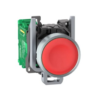 Schneider Electric Harmony XB4 Series Push Button Switch, Panel Mount, 22 mm Cutout, Red LED ZB4RTA4