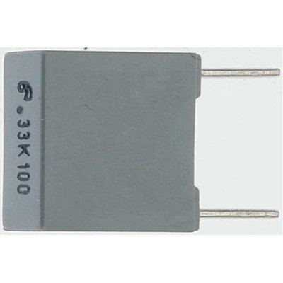Panasonic ECQUA Film Capacitor X2, ±10%, 330 nF, 275V AC Through Hole ECQUAAF334K
