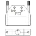 Amphenol Communications Solutions 8655MH Series Die Cast Zinc Straight D-Sub Backshell, 25 Way Strain Relief 8655MH2512LF