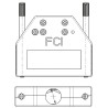 Amphenol Communications Solutions 8655MH Series Die Cast Zinc Straight D-Sub Backshell, 25 Way Strain Relief 8655MH2512LF