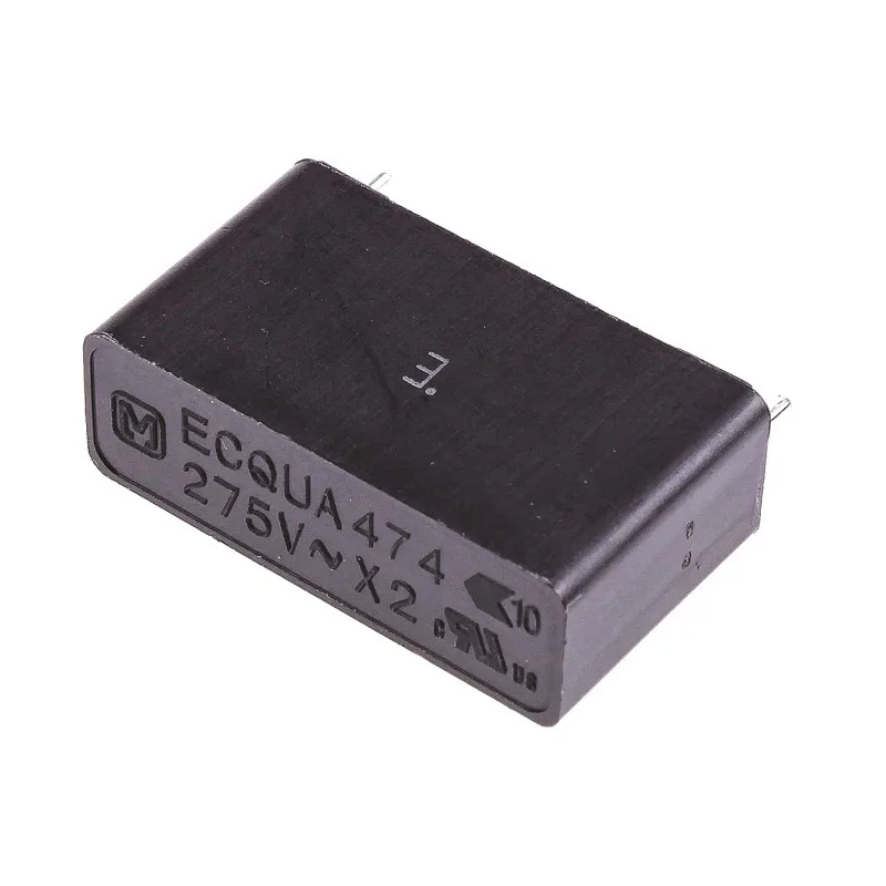 Panasonic ECQUA Film Capacitor X2, ±20%, 470 nF 275V AC Through Hole ECQUAAF474MA
